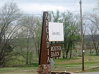 USA - Arcadia OK - Round Barn Street Sign (17 Apr 2009)